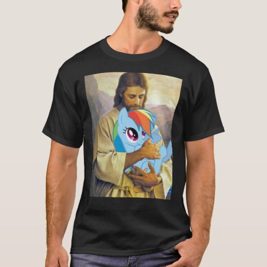 Jesus houdstermaatschappij rainbow dash Classic T- T-shirt (Voorkant)
