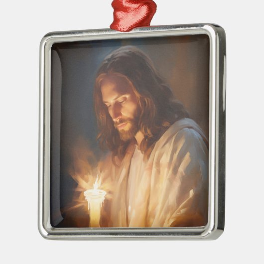Jesus houdt kaars Ornament vast (Links)