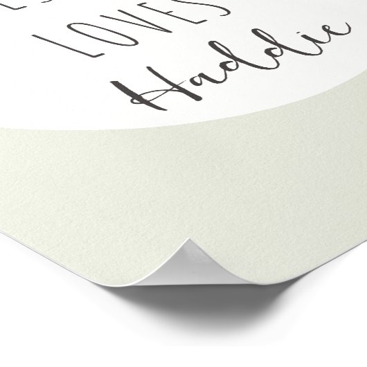 Jesus houdt van "aangepaste naam" Poster & Prints (Hoek)