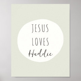 Jesus houdt van "aangepaste naam" Poster & Prints