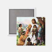  Jesus houdt van alle kinderen magneet (Voorkant / Achterkant)