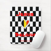 Jesus houdt van België Mousepad Muismat (Met muis)