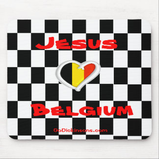 Jesus houdt van België Mousepad Muismat