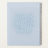 Jesus houdt van Christelijk typografie ontwerp  Planner (Achterkant)
