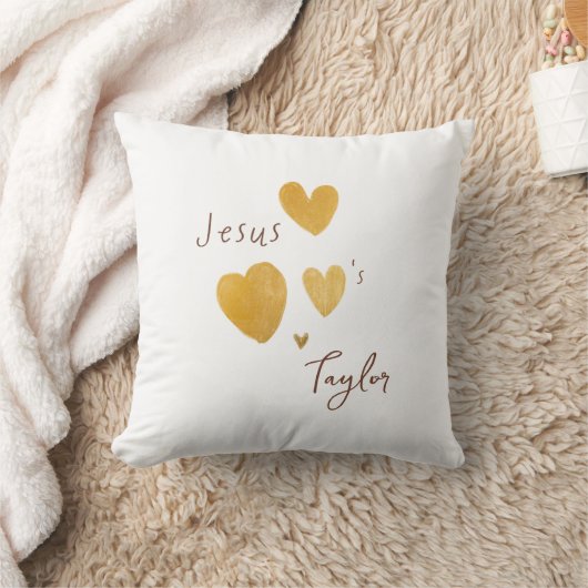 Jesus houdt van Custom Name Sierkussen (Deken)