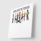 JESUS HOUDT VAN DE TEENAGER CLOCK VIERKANTE KLOK (Hoek)