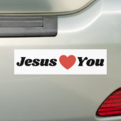 JESUS HOUDT VAN JE Bumpersticker (Op auto)