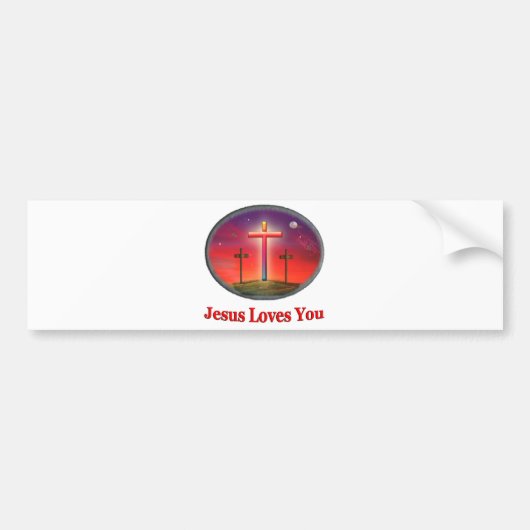 jesus houdt van je bumpersticker (Voorkant)