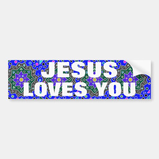 JESUS HOUDT VAN JE BUMPERSTICKER (Voorkant)
