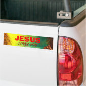 JESUS HOUDT VAN JE Bumpersticker (Op Truck)