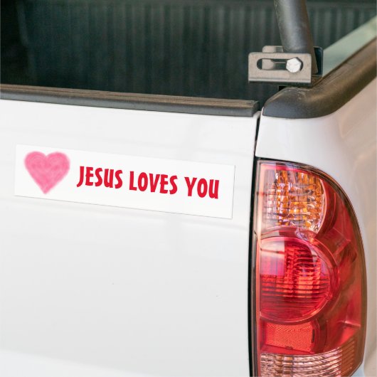JESUS HOUDT VAN JE Bumpersticker (Op Truck)