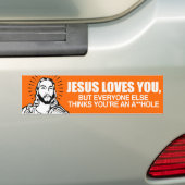 JESUS HOUDT VAN JE MAAR -.png Bumpersticker (Op auto)