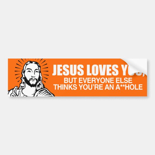 JESUS HOUDT VAN JE MAAR -.png Bumpersticker (Voorkant)