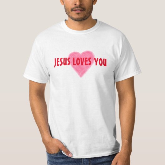 JESUS HOUDT VAN JE Mannen, T-Shirt (Voorkant)