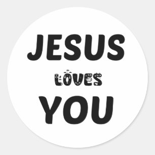 JESUS HOUDT VAN JE RONDE STICKER