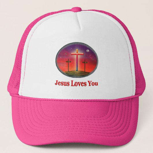 jesus houdt van je trucker pet (Voorkant)