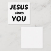 JESUS HOUDT VAN JE VIERKANTE VISITEKAARTJE (Voorkant / Achterkant)