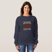 JESUS Houdt van Jou - Christelijk Trui (Voorkant volledig)