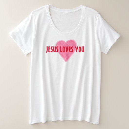 JESUS HOUDT VAN JOU Dames T-Shirt Plus Size (Design voorkant)