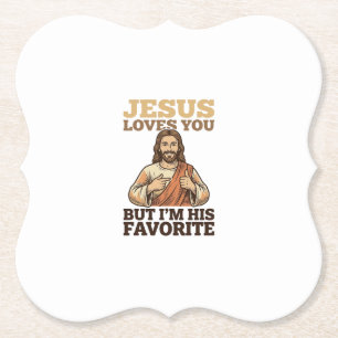 Jesus Houdt Van Jou Grappig Vintage Geloof Shirt O Kartonnen Onderzetters