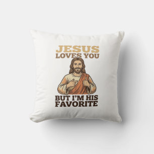 Jesus Houdt Van Jou Grappig Vintage Geloof Shirt O Kussen