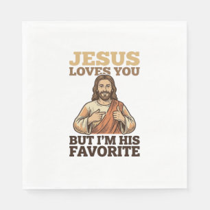 Jesus Houdt Van Jou Grappig Vintage Geloof Shirt O Servet