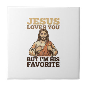 Jesus Houdt Van Jou Grappig Vintage Geloof Shirt O Tegeltje