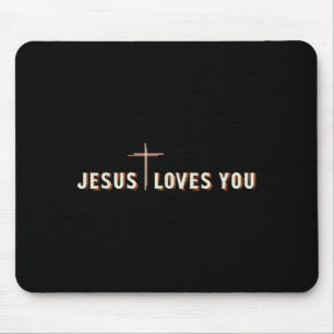 Jesus houdt van jou kruis God Christelijke Grafiek Muismat