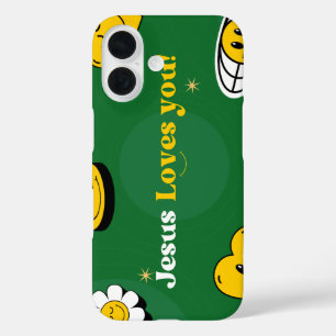 Jesus houdt van jou Smile Cute iPhone / iPad hoesj 16 Hoesje