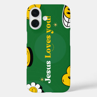 Jesus houdt van jou Smile Cute iPhone / iPad hoesj 16 Hoesje