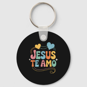 Jesus houdt van jou Spaanse inspirerende liefdevol Sleutelhanger