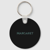 ‘Jesus houdt van jou’ Turquoise Aangepaste naam  Sleutelhanger (Achterkant)