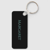 ‘Jesus houdt van jou’ Turquoise Aangepaste naam  Sleutelhanger (Achterkant)