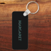 ‘Jesus houdt van jou’ Turquoise Aangepaste naam  Sleutelhanger (Achterkant)