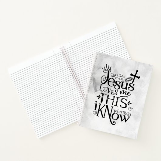 JESUS HOUDT VAN ME DAT IK Christelijke Scriptkunst Notitieboek (Binnen)