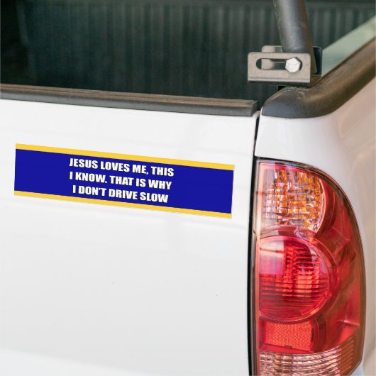 JESUS HOUDT VAN ME, DIT WEET IK BUMPERSTICKER (Op Truck)