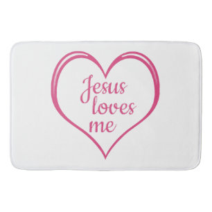 JESUS HOUDT VAN ME in het hart Badmat