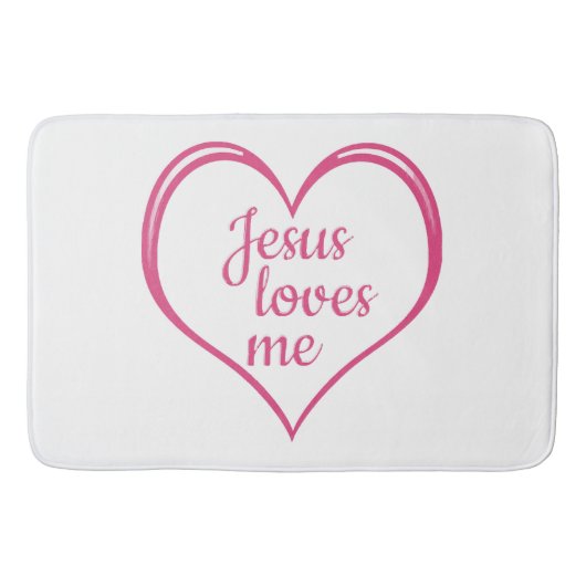 JESUS HOUDT VAN ME in het hart Badmat (Voorkant)