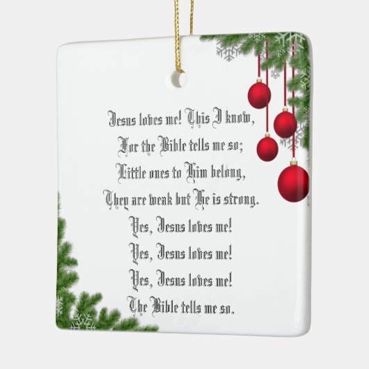 JESUS HOUDT VAN ME KERAMISCH ORNAMENT (Links)