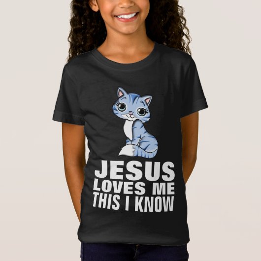 JESUS HOUDT VAN ME KITTEN, CHRISTELIJKE CAT T-SHIR T-SHIRT (Voorkant)