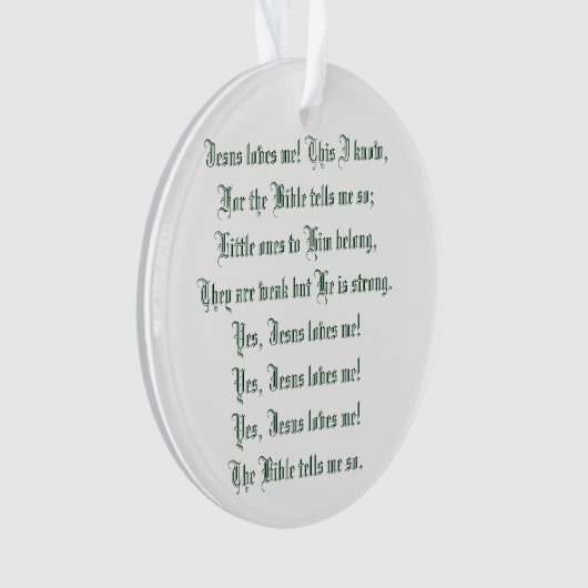 JESUS HOUDT VAN ME ORNAMENT (voorkant)