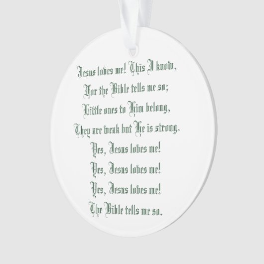 JESUS HOUDT VAN ME ORNAMENT (voorkant)