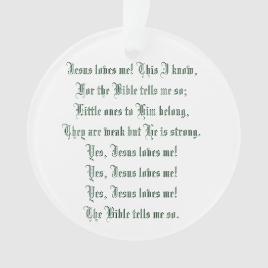 JESUS HOUDT VAN ME ORNAMENT (voorkant)