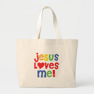 Jesus houdt van me! - zak grote tote bag