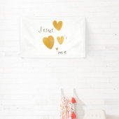 Jesus houdt van mij Banner Groot Bord modern (Insitu)