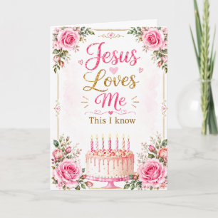 Jesus Houdt van Mij   Christelijke Verjaardagskaar Kaart