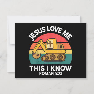 Jesus Houdt van Mij Deze Graafmachine Christenen Save The Date