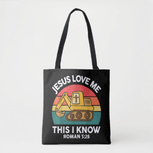 Jesus Houdt van Mij Dit Weet Ik Graafmachine Chris Tote Bag
