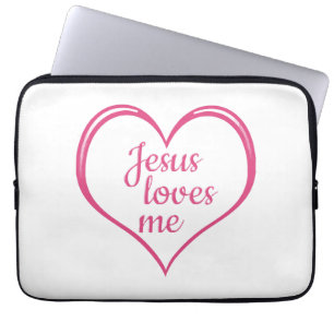 JESUS HOUDT VAN MIJ in Hart Laptop Sleeve