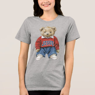 Jesus houdt van mij, Teddybeer Tri-Blend Shirt